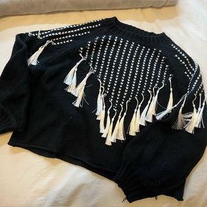 Black and white sweater